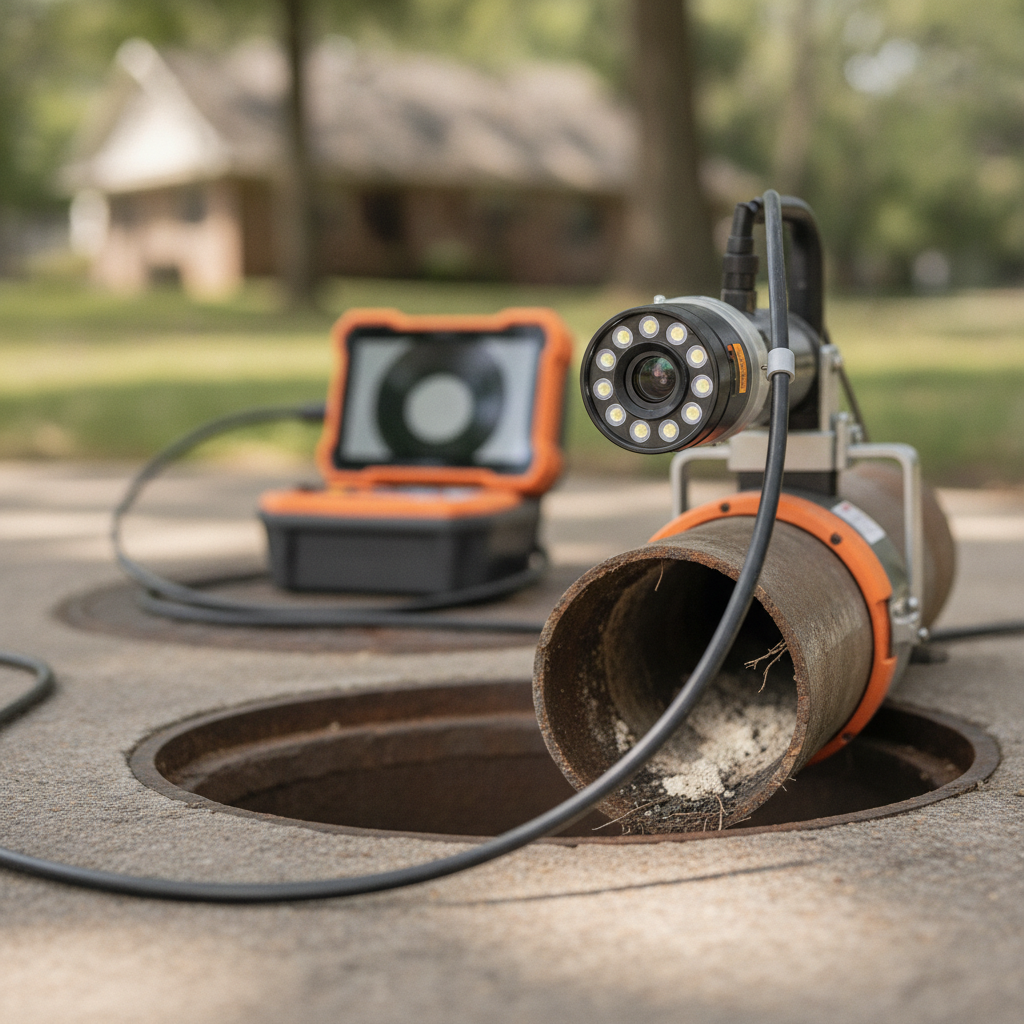 sewer camera inspection, no humans